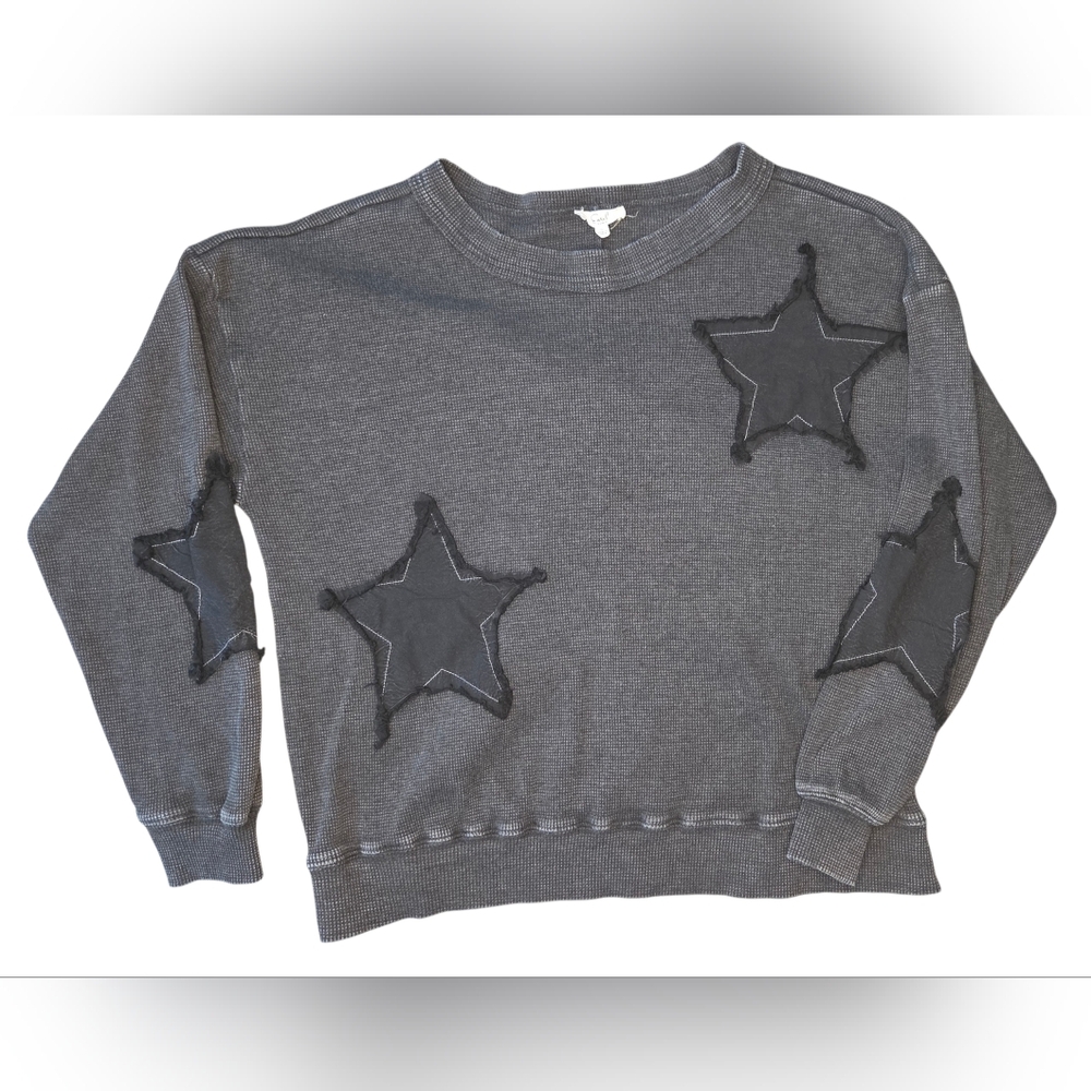 Easel Star Patch Washed Terry Pullover - Small - image 2